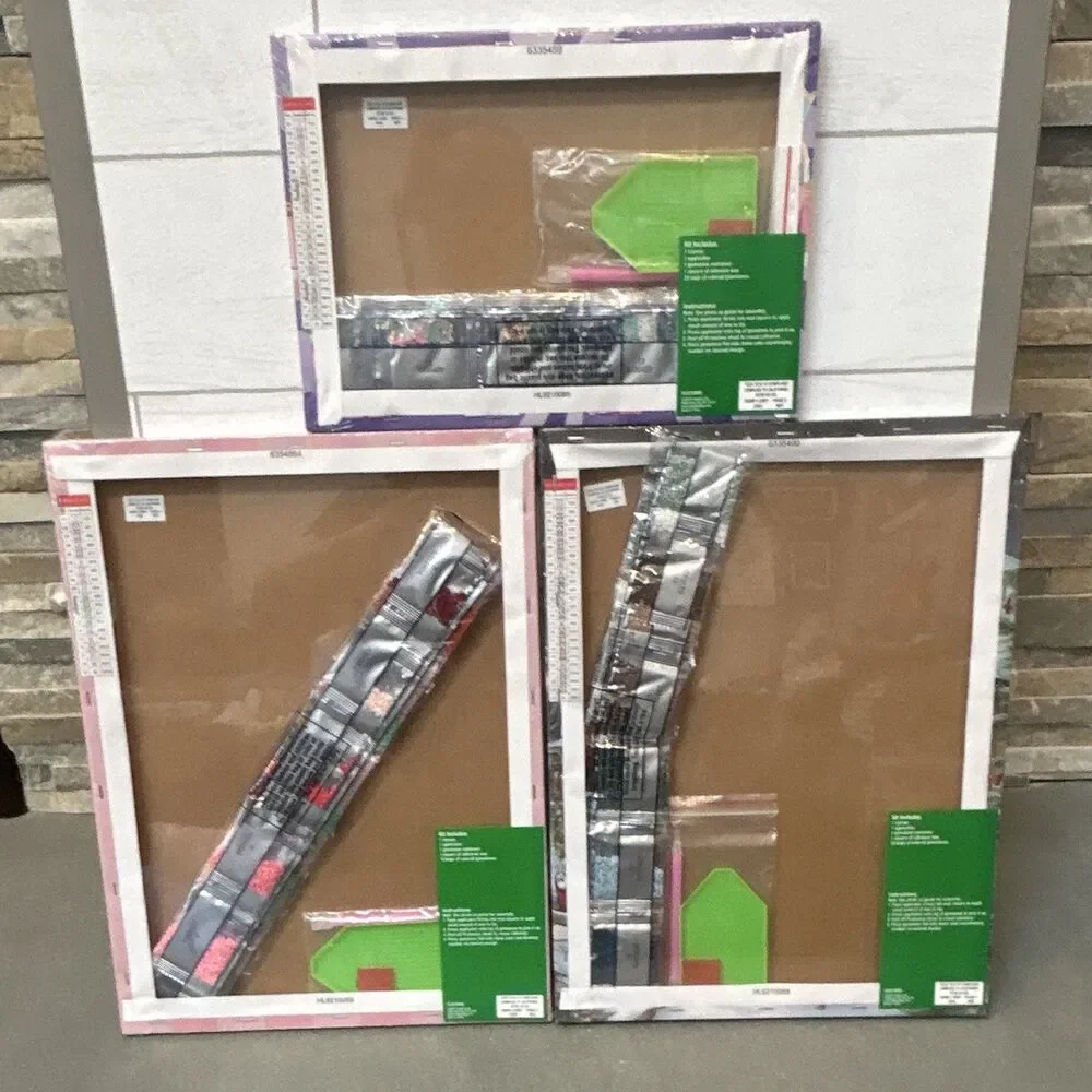 Hobby Lobby Set of 3 Popular Christmas Diamond Painting Kit Canvas